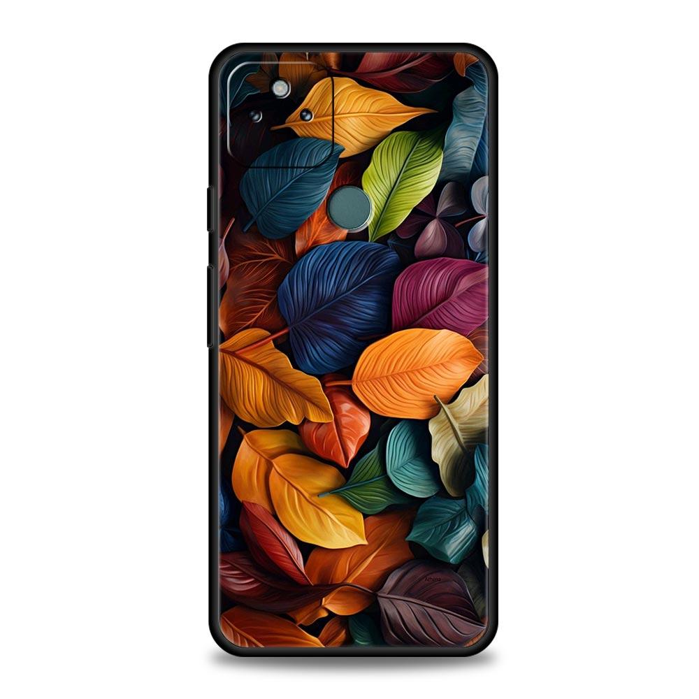 Phone Case Cover for Google Pixel 10 9 8 7 6 7A 6A Pro Shockproof Soft TPU 10 9 Pro XL Shell Capas Fundas Colorful Leaves Coque