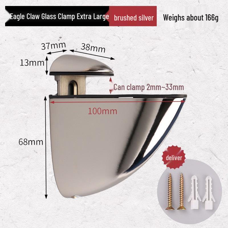 Modern Glass Partition Clip Bracket Holder - Hardware Accessory for Layer Board Fixing