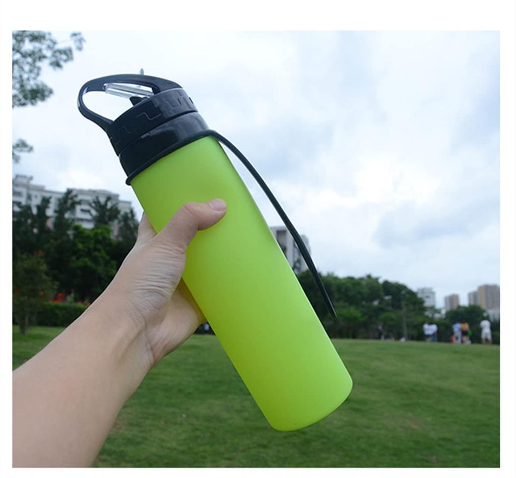 Foldable Silicone Water Direct Silica for Soft 600ml Bottle, Freezable, Portable, Drinking, Gel, BPA-Free, Plastic, Cycling, Drinking, Hiking,
