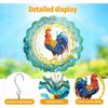 Rooster Wind Spinner, 30cm 3D Metal Hanging Wind Spinner, Hanging Ornament for Women Gifts Garden Yard Art Decorations (Rooster)
