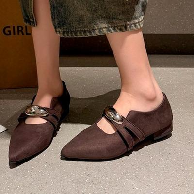 Pointed Toe Flats Women Loafers Shoes Woman Sandals 2025 Summer Designer Brand Shoes Sexy Office Suede New Zapatillas De Mujer