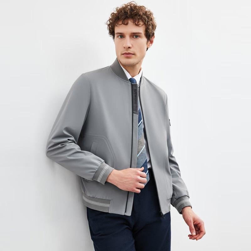 SEPTWOLVES Men's Wrinkle-Resistant Baseball Collar Jacket