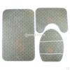 3 Pcs Bath Rug Set Shower Ensemble Mermaid Theme Toilet Lid Cover