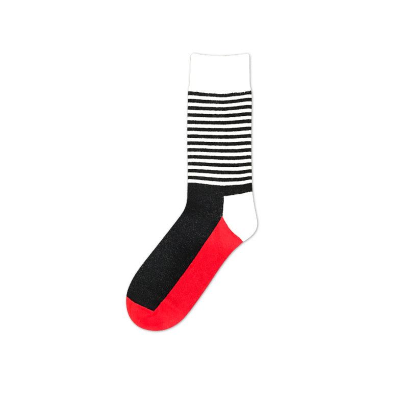 Fashion Socks Colorful Summer Men Socks Stripe Business Cotton Socks Novelty Dress Casual Crew Socks
