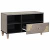 TV Cabinet with Drawers Gray 80 x 33 x 46 cm Solid Mango Wood
