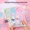Multifunctional Geometric Shapes Ruler and Protractor for Classroom Activities