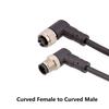 M12 4Pin 5Pin 8Pin 12Pin Double Plug 1M 2M 3M PUR PVC Shield Wire Sensor Connector Straight Angle Male Female Plug Adapter