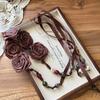 Rose Bohemian Floral Waist Rope Hair Accessories Ethnic Style Bead Waist Belt  Versatile