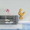 Flamingo Resin Statue Bird Sculpture Home Decor Fireplace Modern Art Garden Figurine with Metal