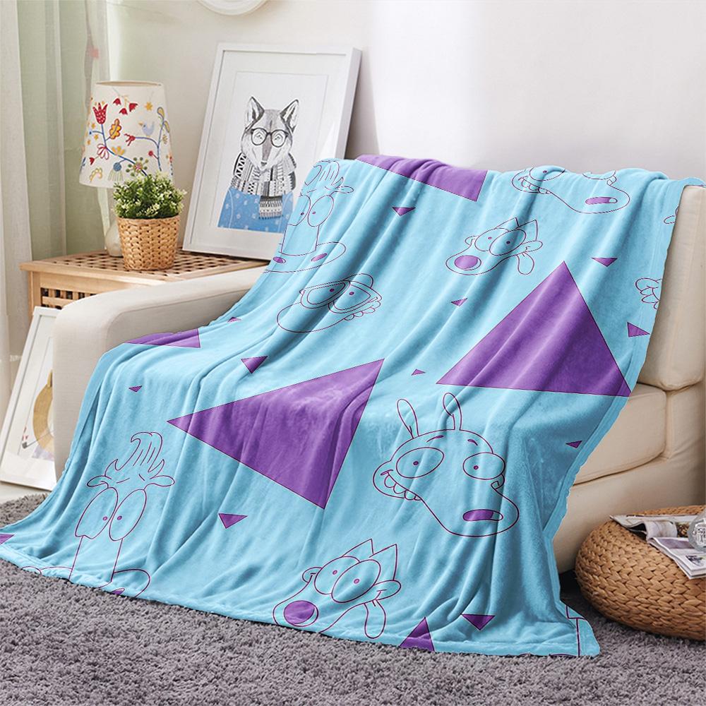 Rocko2 Flannel Blanket, High Quality Comfortable for All Seasons, Home Decor, Warmth and Comfort