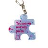 "You Are My Missing Piece" Acrylic Puzzle Text Keychain Multicolour  Versatile   Woman