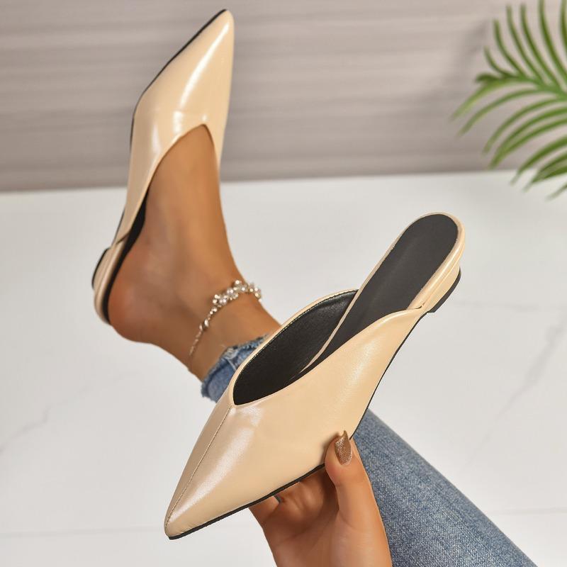 Spring Summer Wedges Heel Women Mules Slippers Fashion Cover Toe Slip On Slide Ladies Street Style Party Dress Sandalias
