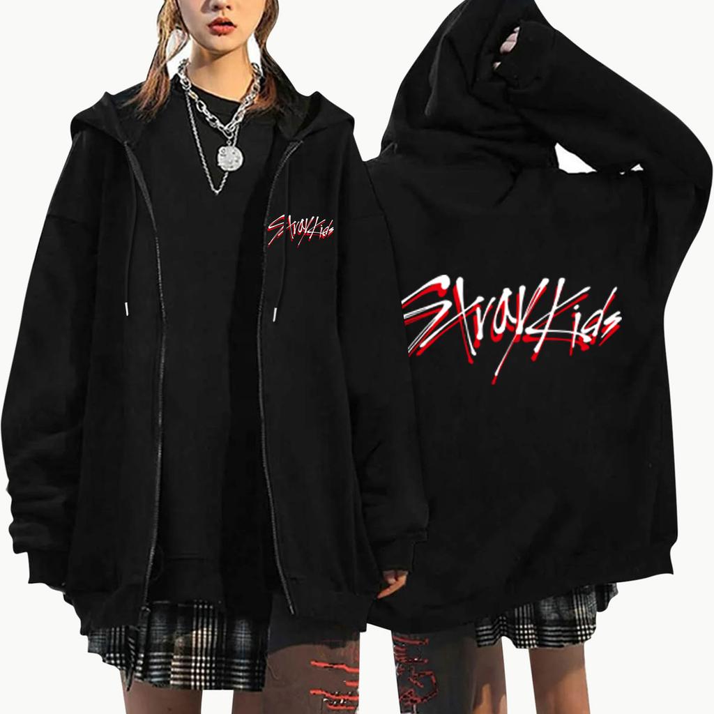 Women's Zip Up Hoodies Teen Girls Letter Printing Sweatshirt Clothing Casual Drawstring Jacket With Pockets
