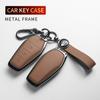 Leather Metal Car Smart Remote Key Case Cover for BYD Han EV Dolphin Song Plus DMI Seagull Yuan UP Qin Pro Seal 06 Escort7 TangL