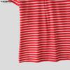 INCERUN Sommer Herren Reverskragen Kurzarm Gestreift Reißverschluss Freizeit T-Shirts Oberteile