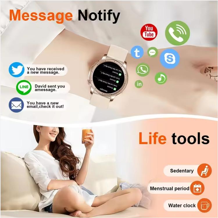 2025 Xiaomi Youpin Smartwatches Woman Track Map Bluetooth Call Heart Rate Monitoring IP67 Waterproof Sport Fitness Electronic Watches