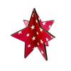 Enfeites de Estrelas de Madeira 3D Design Patriótico Estrelas e Listras Americanas Montagem Sem Ferramentas Enfeite para Decoração de Casa Escritório 4 de Julho