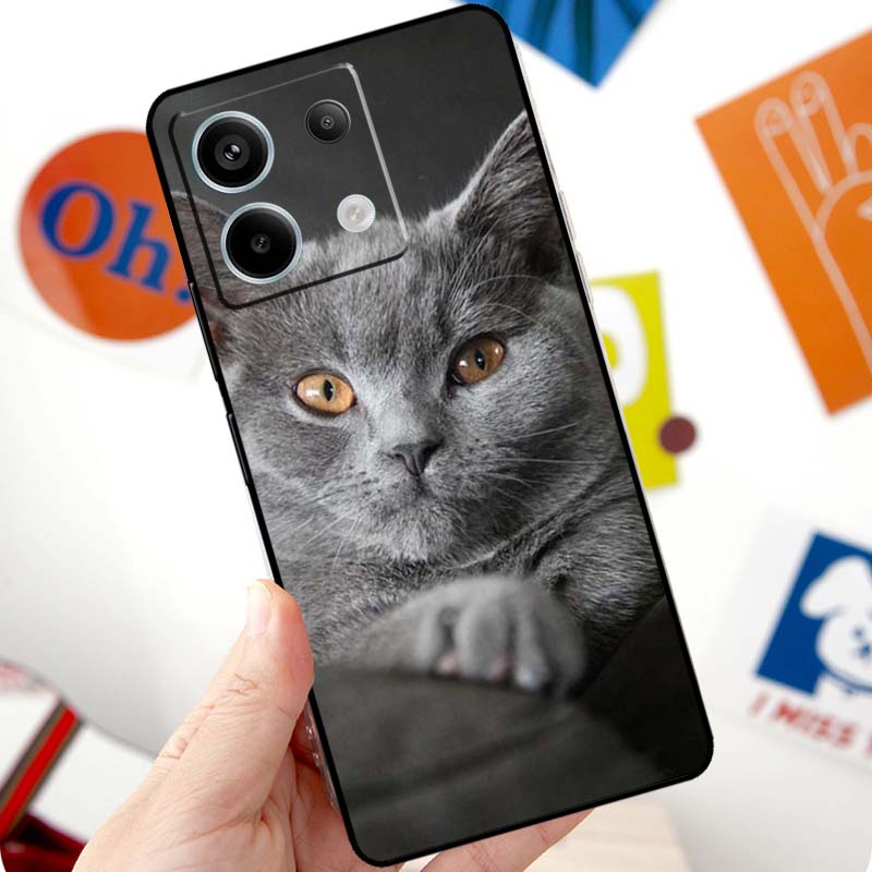 Grey British Shorthair Cat Funda For Xiaomi Redmi Note 14 Pro 10 11 12 13 15 Pro Plus Case For Redmi 15 14C 12C 10C 13C