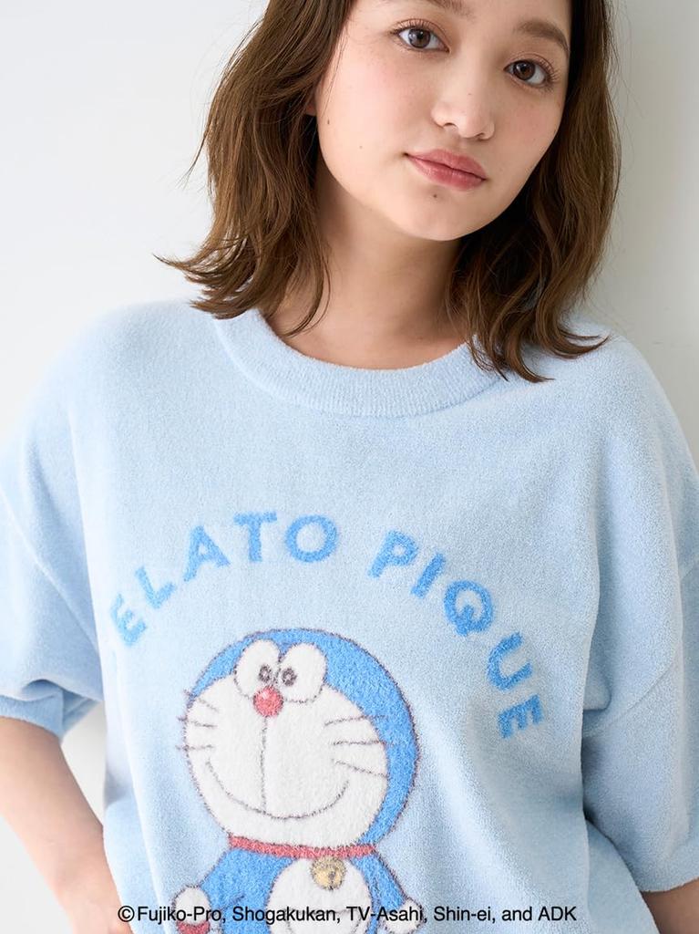 Gelato Pique Doraemon Jacquard Pullover Shorts Set Women's & (PWNT254005 BLU)
