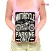 Vintage Motorcycle Parking Metal Sign 8x12 Inch Waterproof Rustproof Flat Iron Wall Decor For Home Bar Cafe Classic Style