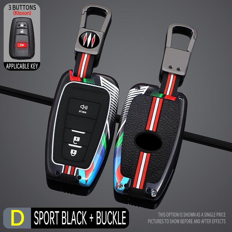 Car Key Case Cover Protective Shell Fob For Toyota Prius Camry Corolla C-HR CHR RAV4 Prado 2018 2022 Car Key Decoration Shell