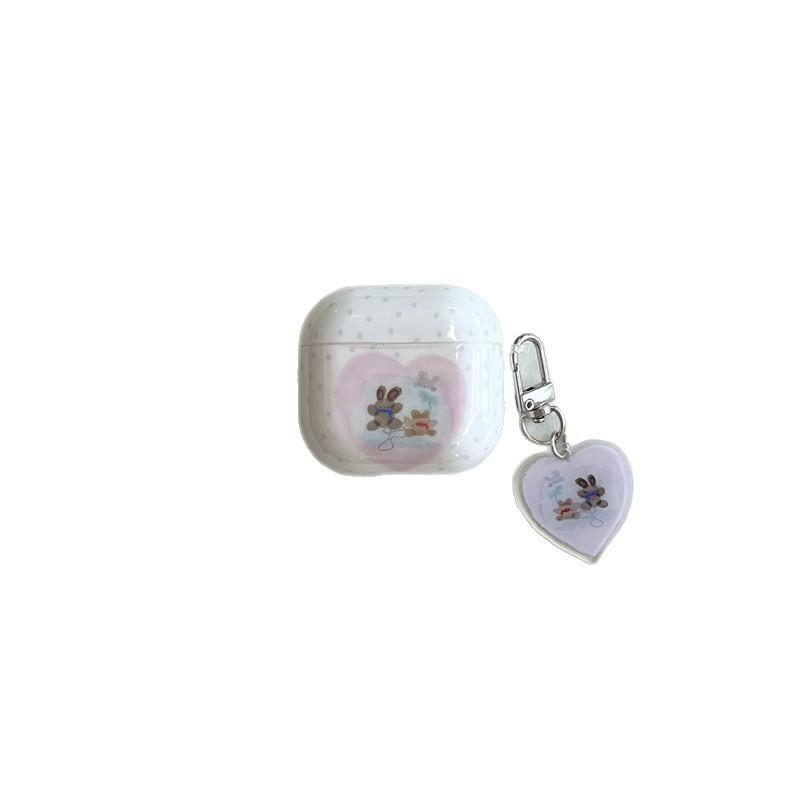 Star love bear rabbit AirpodsPro1 earphone case for Apple 1/1/1 generation wireless bluetooth case