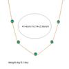 Stainless Steel Round Turquoise Necklace Bracelet Earrings Suit for Womens Jewelry Set