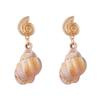 Personality trend Ocean leisure vacation style Conch pendant Earrings Versatile temperament Casual women's accessories