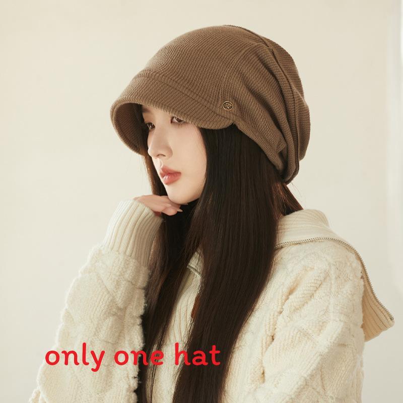 Casual Womens Foldable Knit Beanie With Breathable Polyester For Fall And Winter