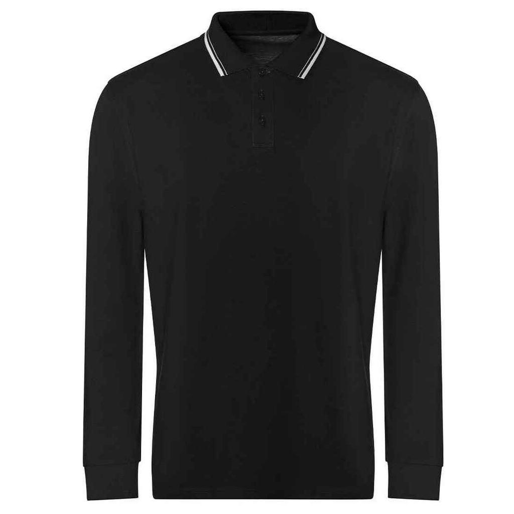Awdis Just Polo Mens The 100 Tipped Long-Sleeved Polo Shirt