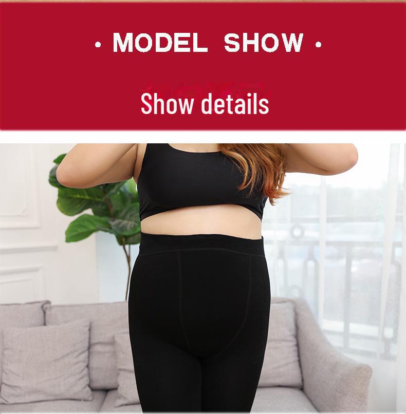 Women's Extra Thick Cotton Cashmere Winter Leggings - Plus Size, Warm One-Piece Pants for Northeast, European, and American Markets