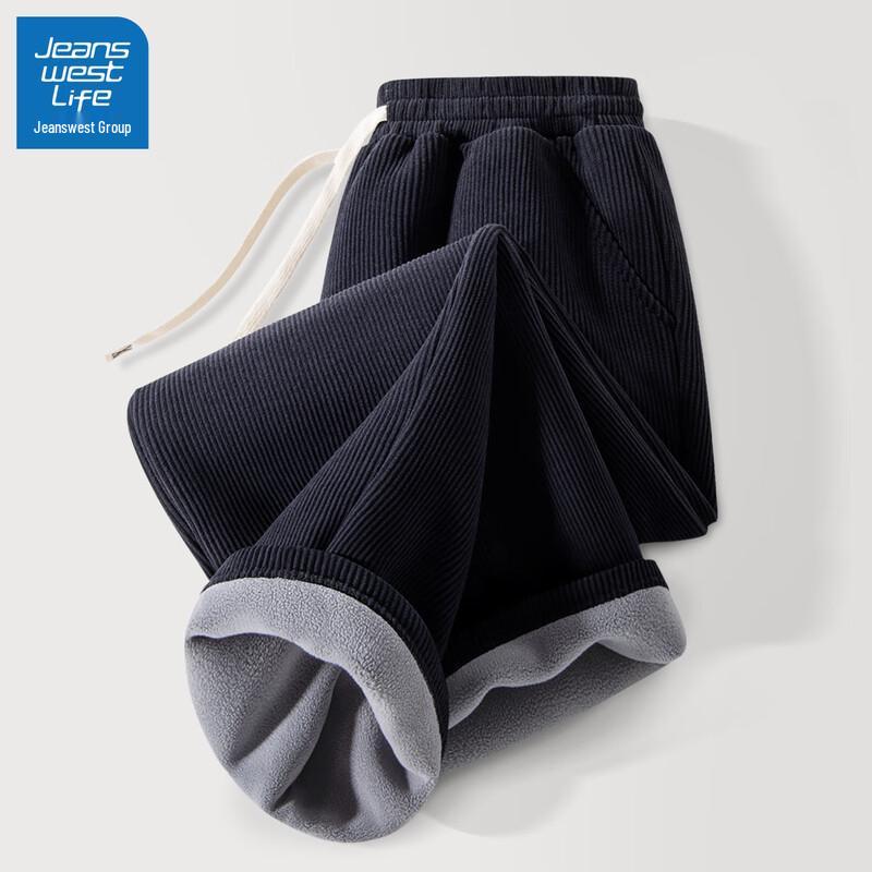 

JEANSWEST LIFE Мужские вельветовые брюки прямого кроя на флисовой подкладке 3XL