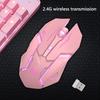 Mouse Ottico Wireless Ricaricabile USB T1 Ergonomico 2.4G Silenzioso Retroilluminato per Gaming