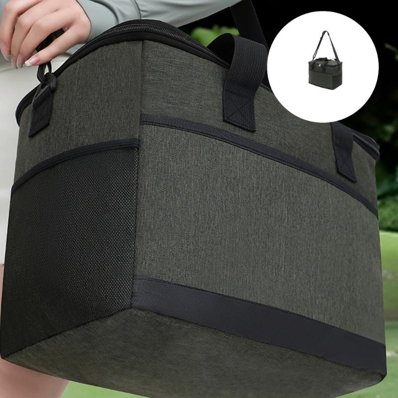 Coolers Bag with Liners Insulated Picnics Lunch Bag Tableware Handbag Soft-Sided Cooling Bag for Camping Outdoor Use