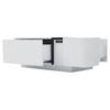 Modern White Square Coffee Table, Patchwork Colors with High-Gloss Look, 100 X 60 X 40 Cm – Four Drawers, Sliding Tabletop, Load Capacity Up To 30 Kg
