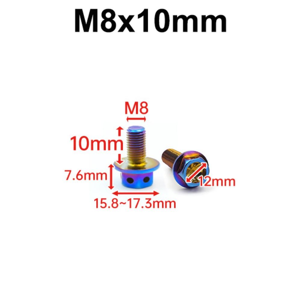 10/15/20/25/30/35/40/45/50/60 Titanium Bolt With Drilled Holes Hex Head Bolts Motorcycle