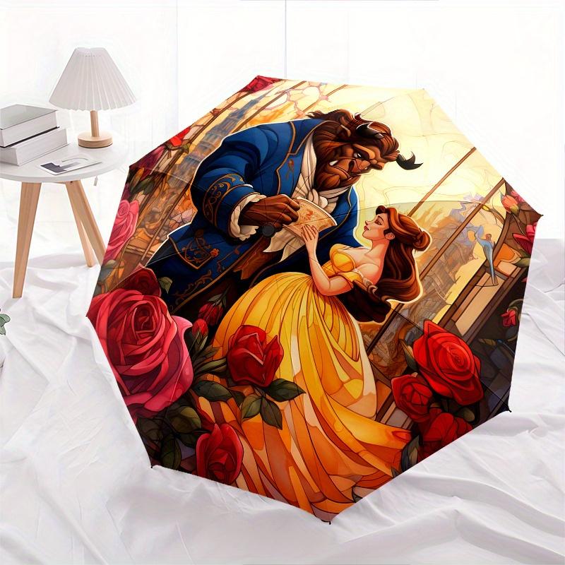 "Beauty""The Beast" Automatic Opening and Closing Umbrella, Compact Travel Umbrella, Lightweight and Portable, Suitable for Beach Commuting