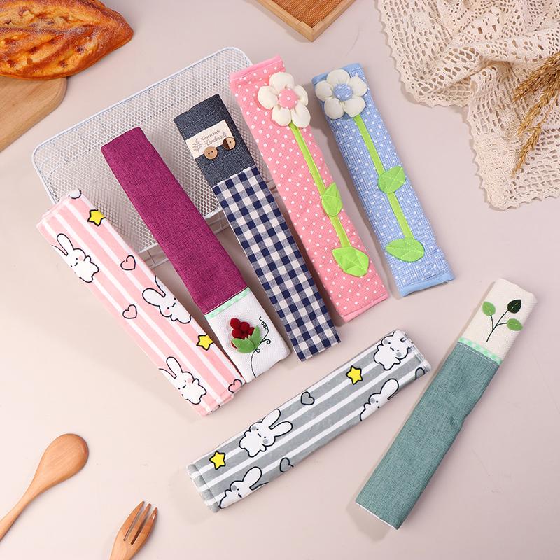 2Pcs Refrigerator Handle Cover Kitchen Utensils Refrigerator Cover Door Handle Kitchen Solid Handles Protector Gloves Accessory