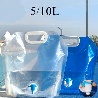 Borsa per l'acqua da campeggio da 5/10 litri, secchio per l'acqua pieghevole portatile, grande contenitore per l'acqua, borsa pieghevole da viaggio all'aperto, fornitura per campeggio