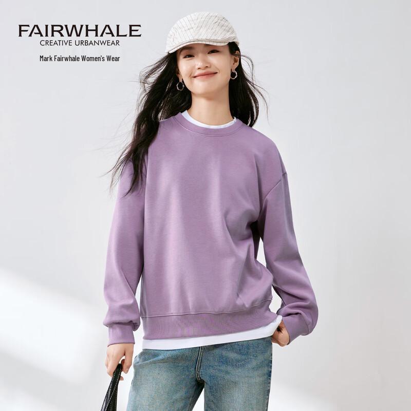 Mark Fairwhale Women's 2025 Loose Casual Washed Round Neck Long Sleeve Sweatshirt
