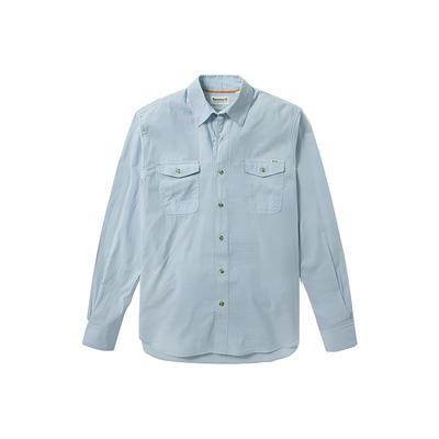 Solid Color Casual Breathable Long Sleeve Shirt Men Shirts Deep-Blue A2EWJ-B02