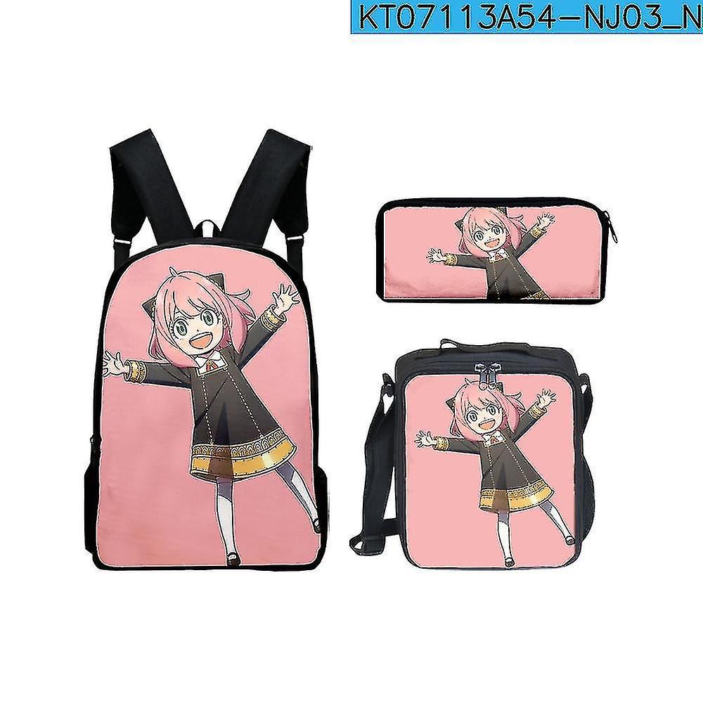 

Spy Play House Anime Peripheral Backpack Student School Bag Shoulder Bag Pencil Case Three-Piece Set Backpack