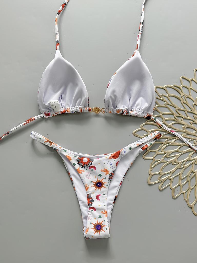 2025 Europejski i Amerykański Styl Seksowny Brazylijski Zestaw Bikini - Dwuczęściowy Kostium Kąpielowy Plażowy