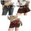 Edgy Faux And With Hardware Multi Hole Adjustable Waistband For Men Women Casual Outfits