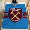 West Ham United Flannel Blanket, High quality Comfortable for All Seasons, Home Decor, Warmth and Comfort