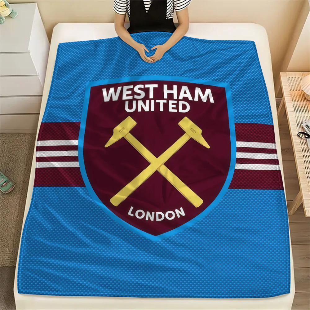 West Ham United Flannel Blanket, High quality Comfortable for All Seasons, Home Decor, Warmth and Comfort