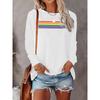 Graphic Print T-Shirt, Long Sleeve Crew Neck Casual Top for Spring And Fall, Women'S Clothing