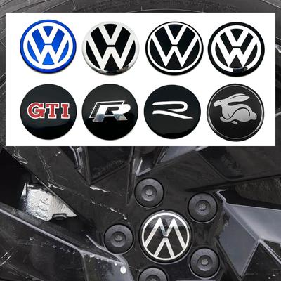 FD07-4pcs 56mm Car Wheel Center Sticker for VW GTI ABT Golf 5 6 Polo Passat Tiguan CC Bettle Touran Scirocco Sharan SR32