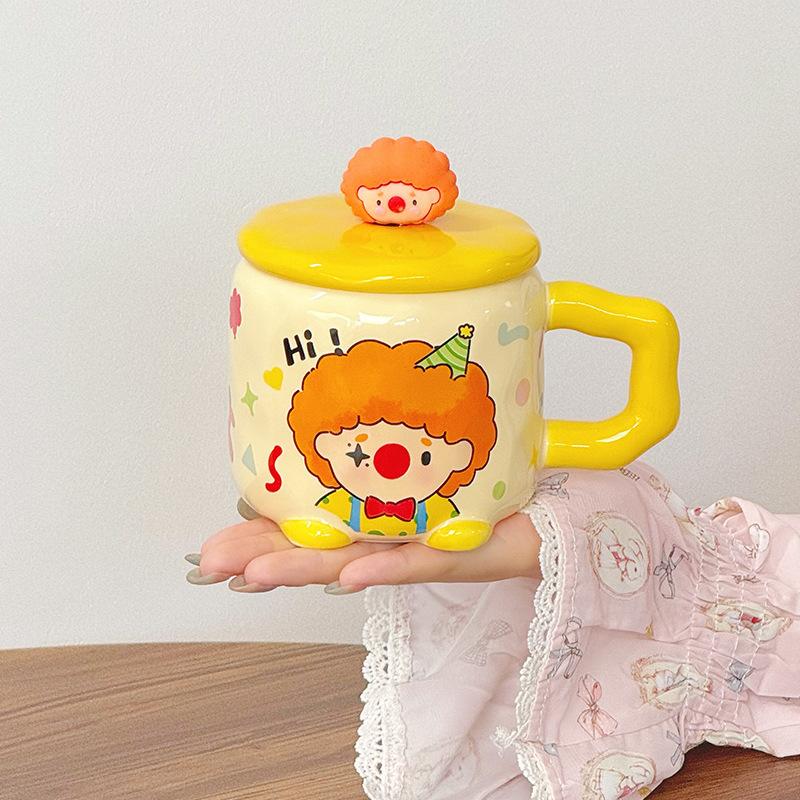 

Подарок на день рождения для девочки Кружка-клоун Керамическая чашка Высококачественный подарочный набор для пары для лучшего друга 401-500ml