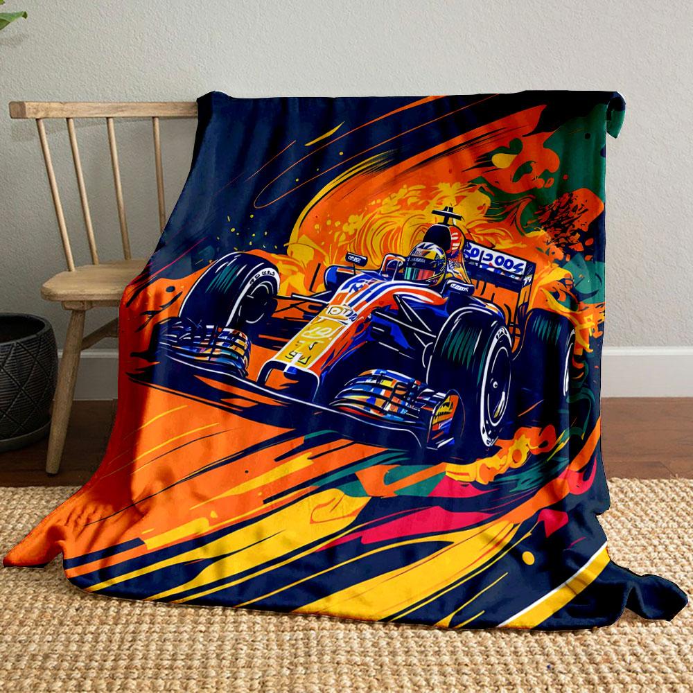 

Formula 1 Racing Car Blanket bedroom Blanket for Livingroom Couch lunch break Soft throw for Friend s festival Gift 80cm x 120cm